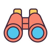 Binoculars icon for search exploration and navigation concepts. vector