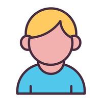 Boy avatar icon for profile and user interface. vector