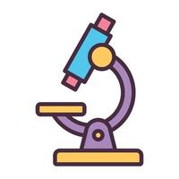 Microscope for science and laboratory research icon. vector