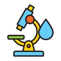 Microscope laboratory research and science icon. vector
