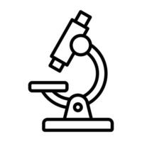 Microscope icon for science and laboratory research vector