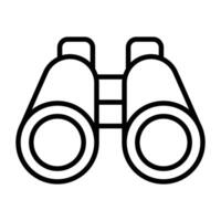 Binoculars icon for search exploration and navigation concepts vector