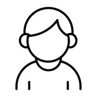 Boy avatar icon for profile and user interface vector