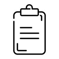 Clipboard document icon for checklist and task management concepts vector