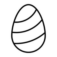 Decorated Easter egg icon for spring celebration concepts. vector
