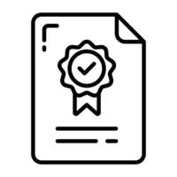 Certificate award icon for achievement and recognition concepts vector