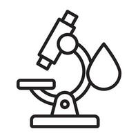 Microscope laboratory research and science icon vector