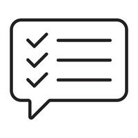 Checklist icon in speech bubble vector