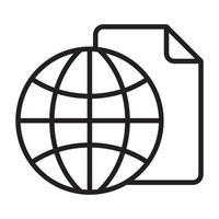 Global document file icon vector