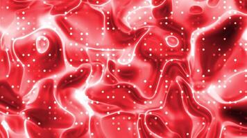 Flowing Red Silk with White Dotted Particles Animation Loop video