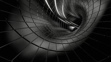branco energia fluxos comovente ao longo anel túnel fundo vj ciclo dentro 4k video