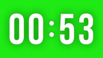 the countdown timer is on a green background video