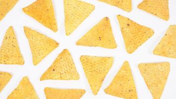 Tortilla chips pattern isolated on white background photo