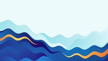 Abstract blue background with waves seamless loop video