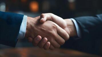 Successful business partnership sealed with a handshake photo