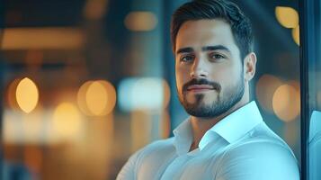Confident business professional in office setting photo