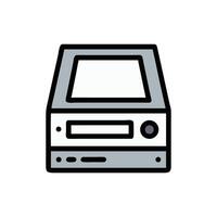 Retro computer monitor illustration with gray and white palette vector
