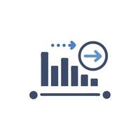 Decreasing graph trend leads to a significant increase vector