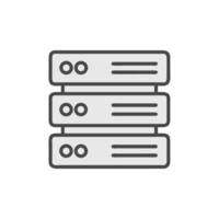 Three server rack units with data on White Background vector