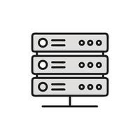 Stylized server rack icon illustration on White Background vector