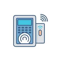 Stylized icon illustration of a smart lock security system vector