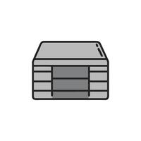 Gray server data base storage on White Background illustration vector