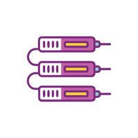 Connected digital nodes data transfer concept on White Background vector