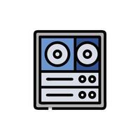 Flat server interface with circular and parallel elements vector