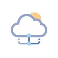 Connectivity illustration Cloud network concept with interconnected data points vector