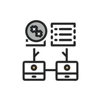 Abstract server network connection on White Background illustration vector