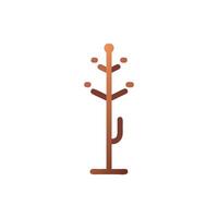 Isolated coat rack on White Background stylized design element vector