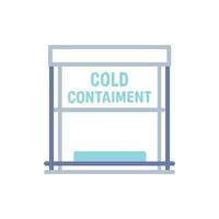 Cold Containment Structure with Text Graphic on White Background vector