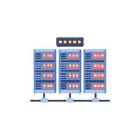 Simple server rack array illustration on White Background vector
