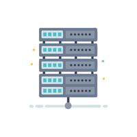 Server rack illustration with network lights on White Background vector