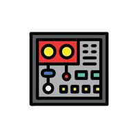 Isolated graphic of a control panel with knobs and buttons vector