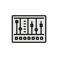 Minimalist style graphic design of an audio mixing console vector