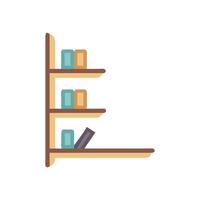 Flat illustration of a bookcase isolated on White Background vector