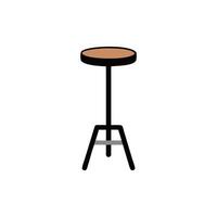 Isolated modern stool in front of White Background vector