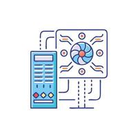 Stylized Computer Components Graphic Illustration for Tech Industry vector