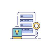 Secure Data Access Illustration of Data Storage Security vector