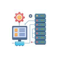 Abstract illustration of a server network with settings control vector
