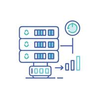 Data processing diagram illustrating server transfer and real time refresh vector