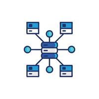 Network Server Connections Represented by Bold Design vector