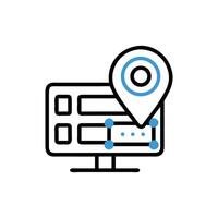 Connected blue circles and lines on a White Background vector