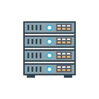 Minimalist Server Rack Illustration For Data Storage Solutions vector