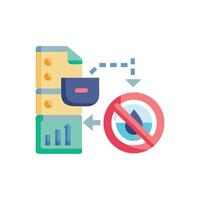 Data transformation flow with water usage restriction concept icon vector