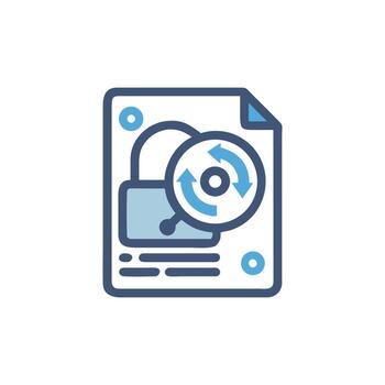 Secure file update and data protection concept illustration graphic vector