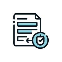 Efficient document workflow illustration with timer and check mark vector