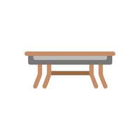 Minimalist table illustration on a White Background, simple design vector