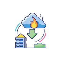 Cloud computing security vulnerability affecting buildings and data loss vector